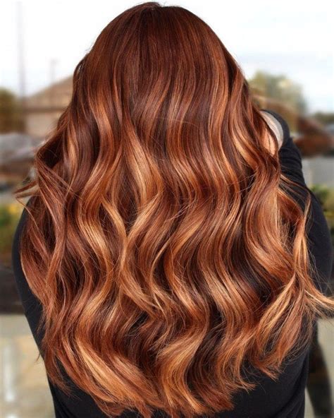 auburn hair colors for fall|highlights on auburn hair.